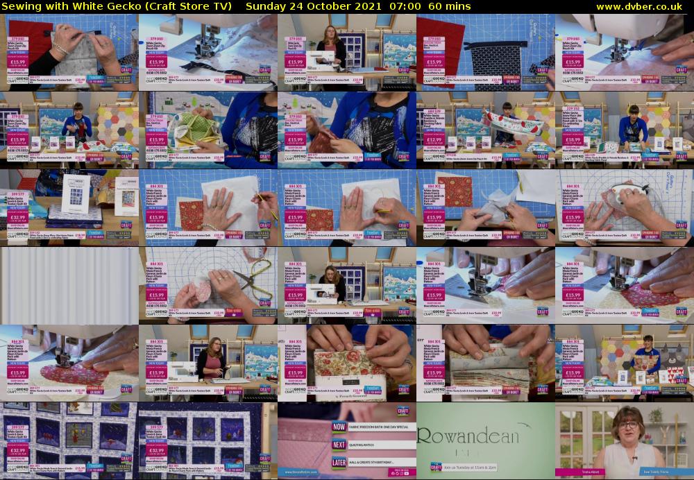 Sewing with White Gecko (Craft Store TV) Sunday 24 October 2021 07:00 - 08:00