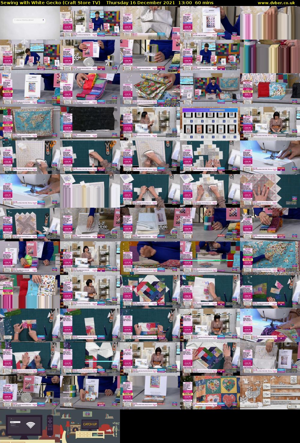 Sewing with White Gecko (Craft Store TV) Thursday 16 December 2021 13:00 - 14:00