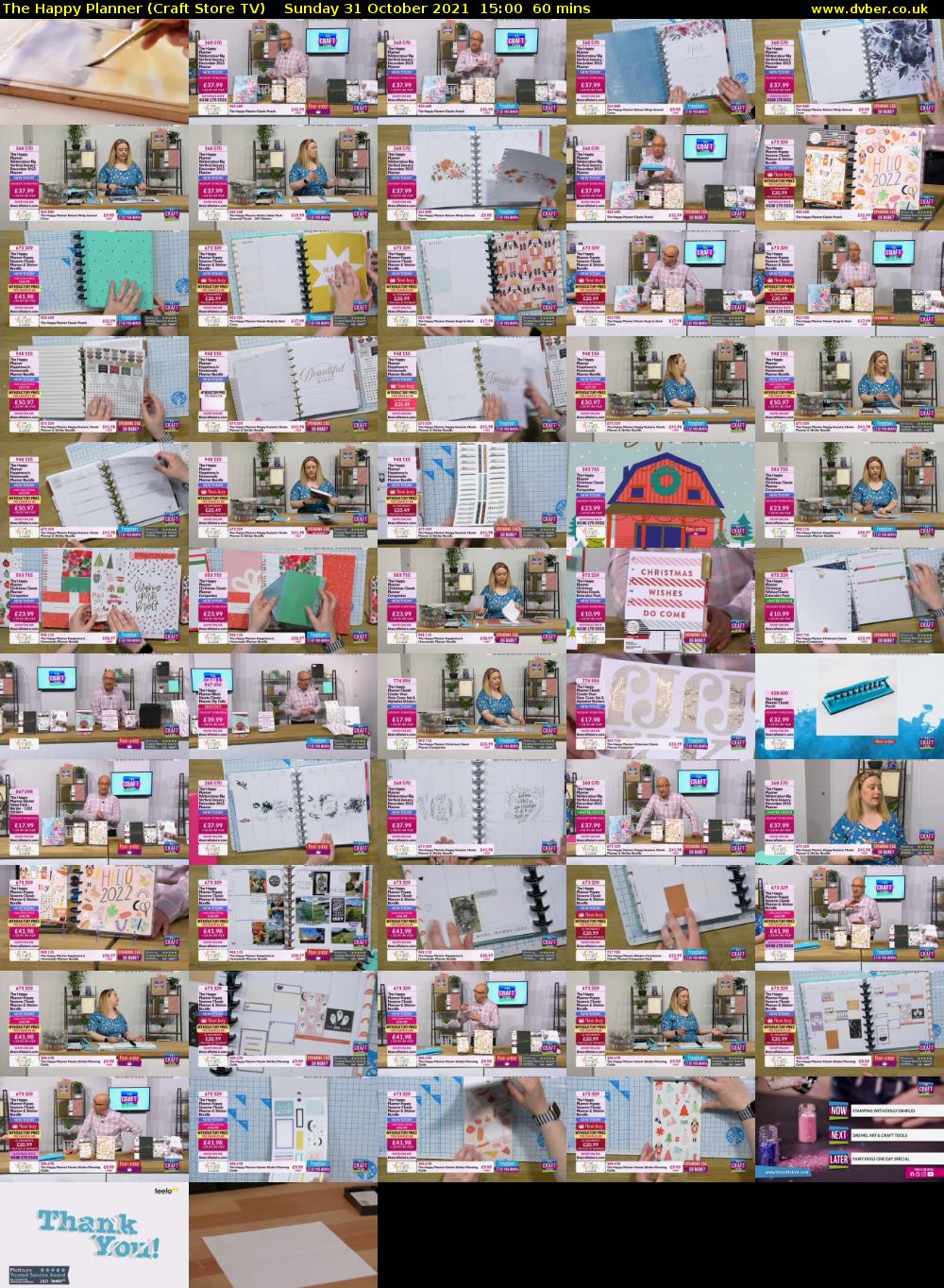 The Happy Planner (Craft Store TV) Sunday 31 October 2021 15:00 - 16:00