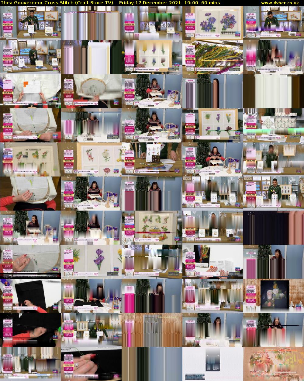 Thea Gouverneur Cross Stitch (Craft Store TV) Friday 17 December 2021 19:00 - 20:00