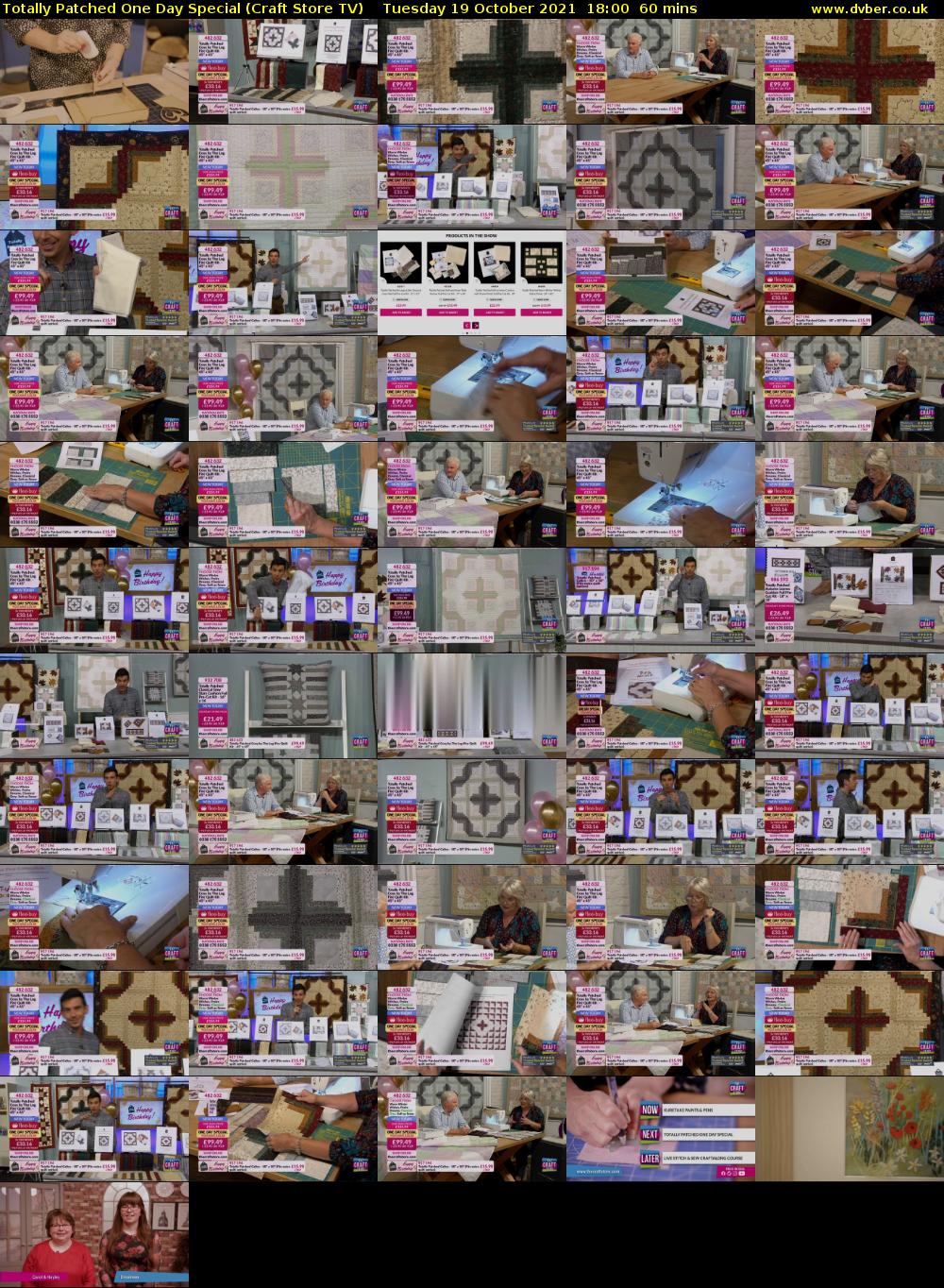Totally Patched One Day Special (Craft Store TV) Tuesday 19 October 2021 18:00 - 19:00