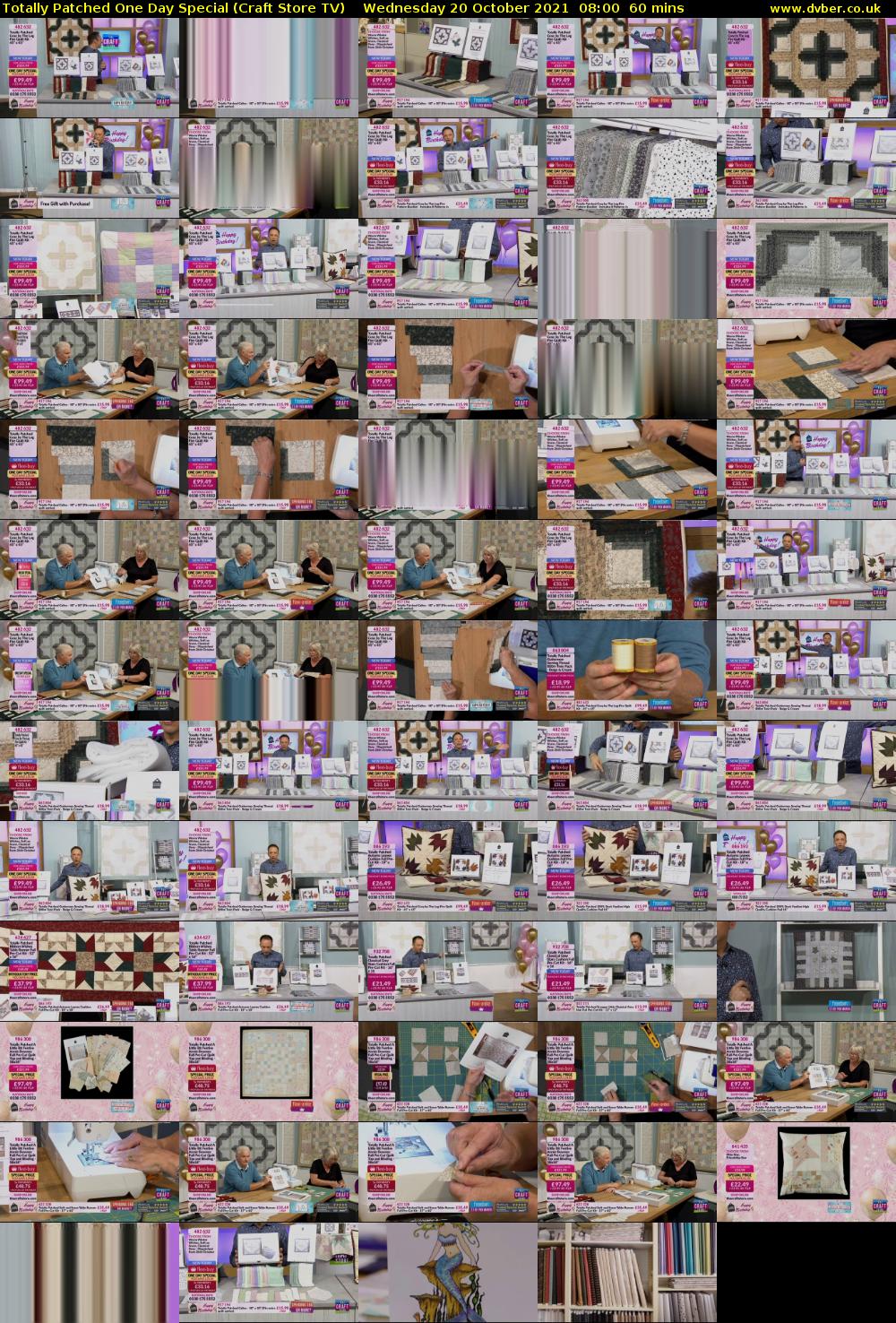 Totally Patched One Day Special (Craft Store TV) Wednesday 20 October 2021 08:00 - 09:00