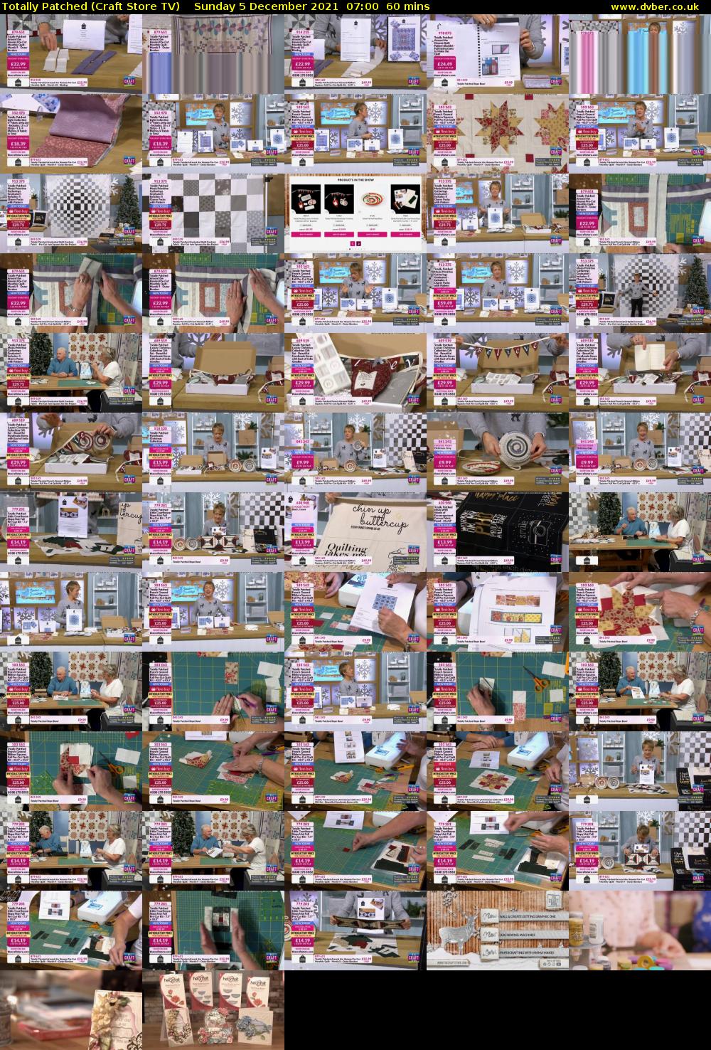 Totally Patched (Craft Store TV) Sunday 5 December 2021 07:00 - 08:00