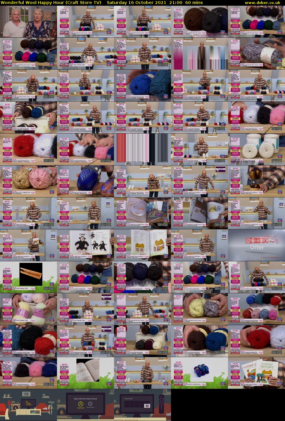 Wonderful Wool Happy Hour (Craft Store TV) Saturday 16 October 2021 21:00 - 22:00