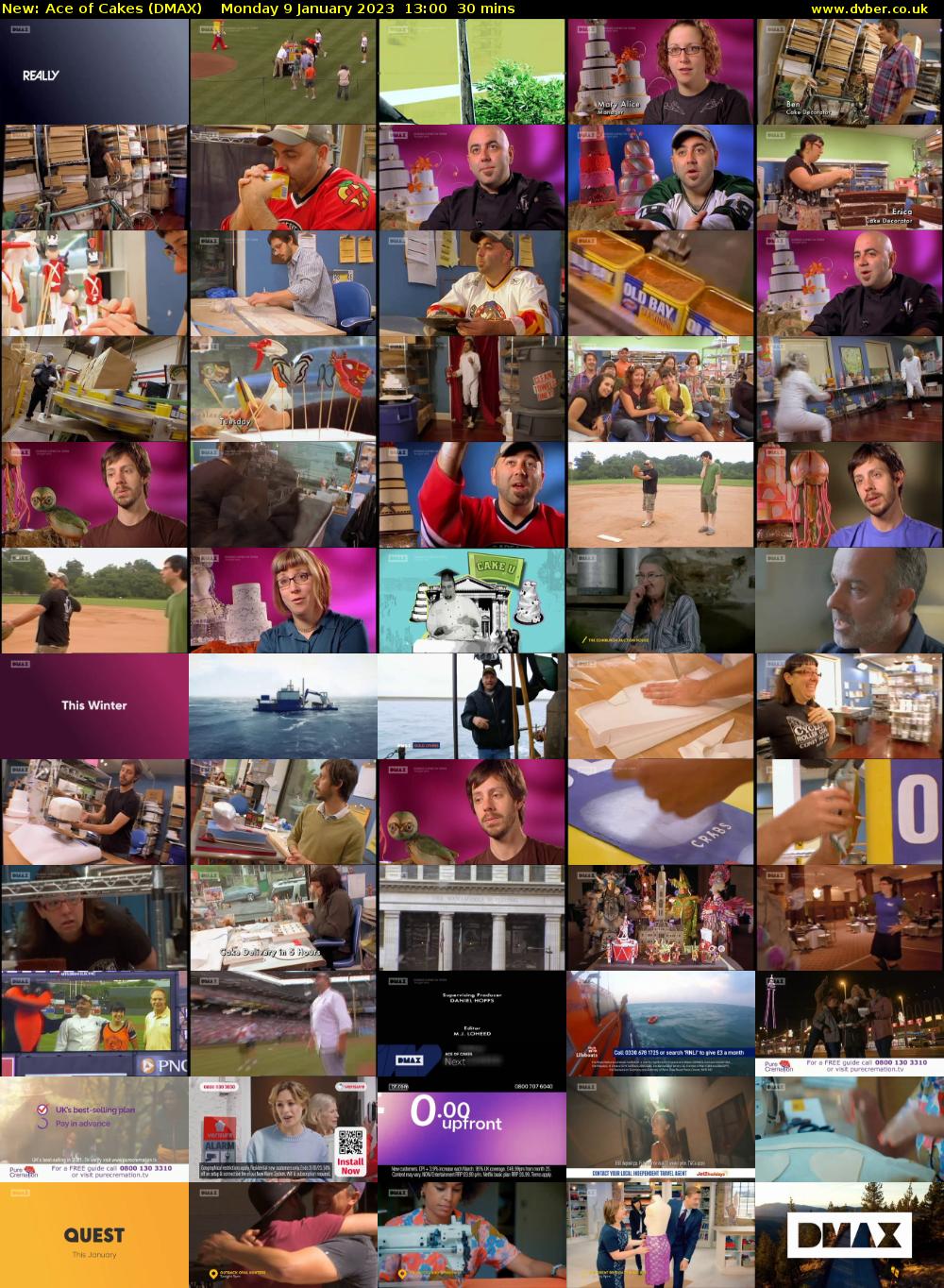 Ace of Cakes (DMAX) Monday 9 January 2023 13:00 - 13:30