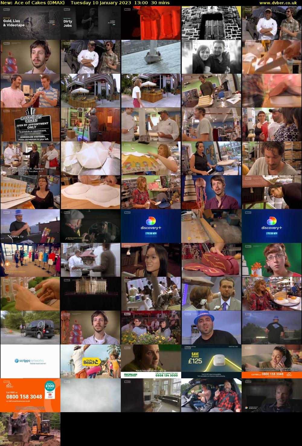 Ace of Cakes (DMAX) Tuesday 10 January 2023 13:00 - 13:30