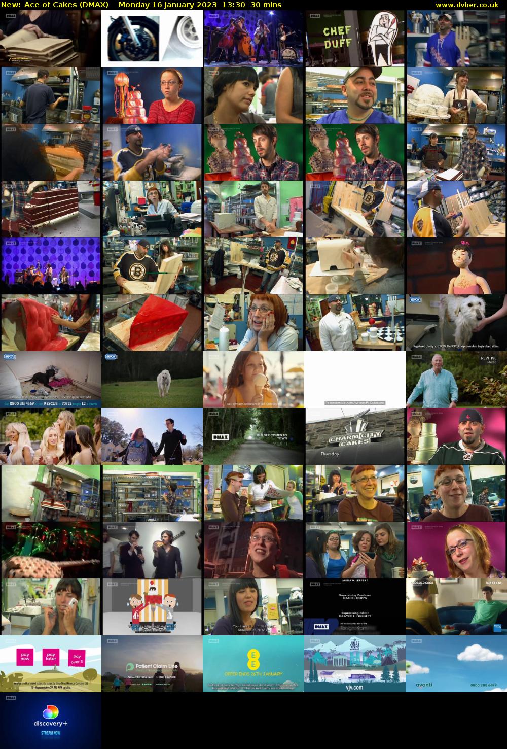 Ace of Cakes (DMAX) Monday 16 January 2023 13:30 - 14:00