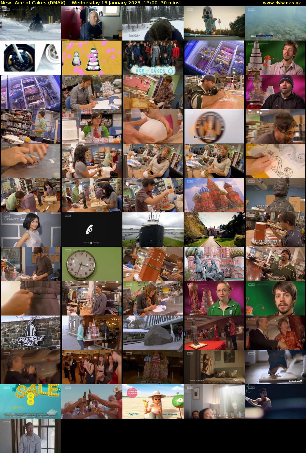Ace of Cakes (DMAX) Wednesday 18 January 2023 13:00 - 13:30