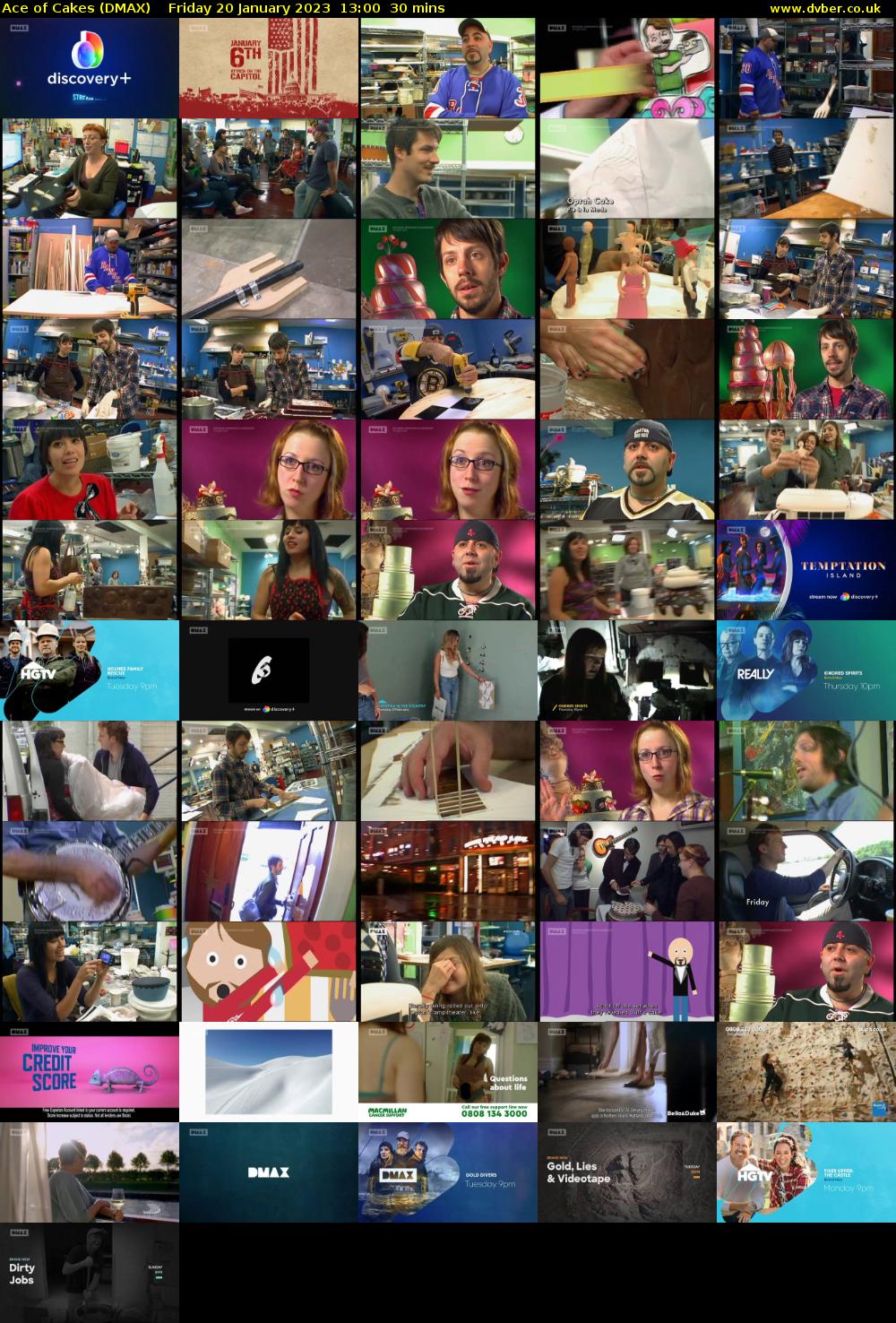 Ace of Cakes (DMAX) Friday 20 January 2023 13:00 - 13:30
