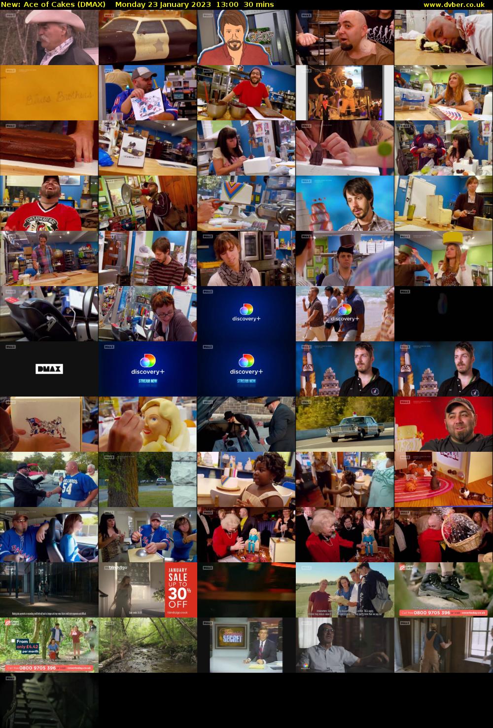 Ace of Cakes (DMAX) Monday 23 January 2023 13:00 - 13:30