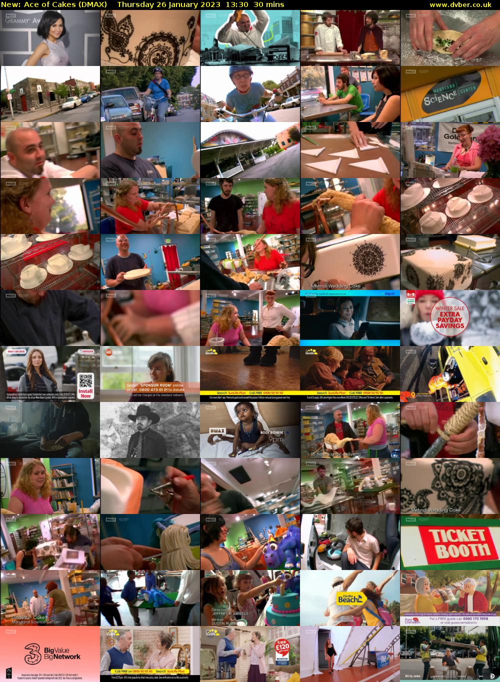 Ace of Cakes (DMAX) Thursday 26 January 2023 13:30 - 14:00