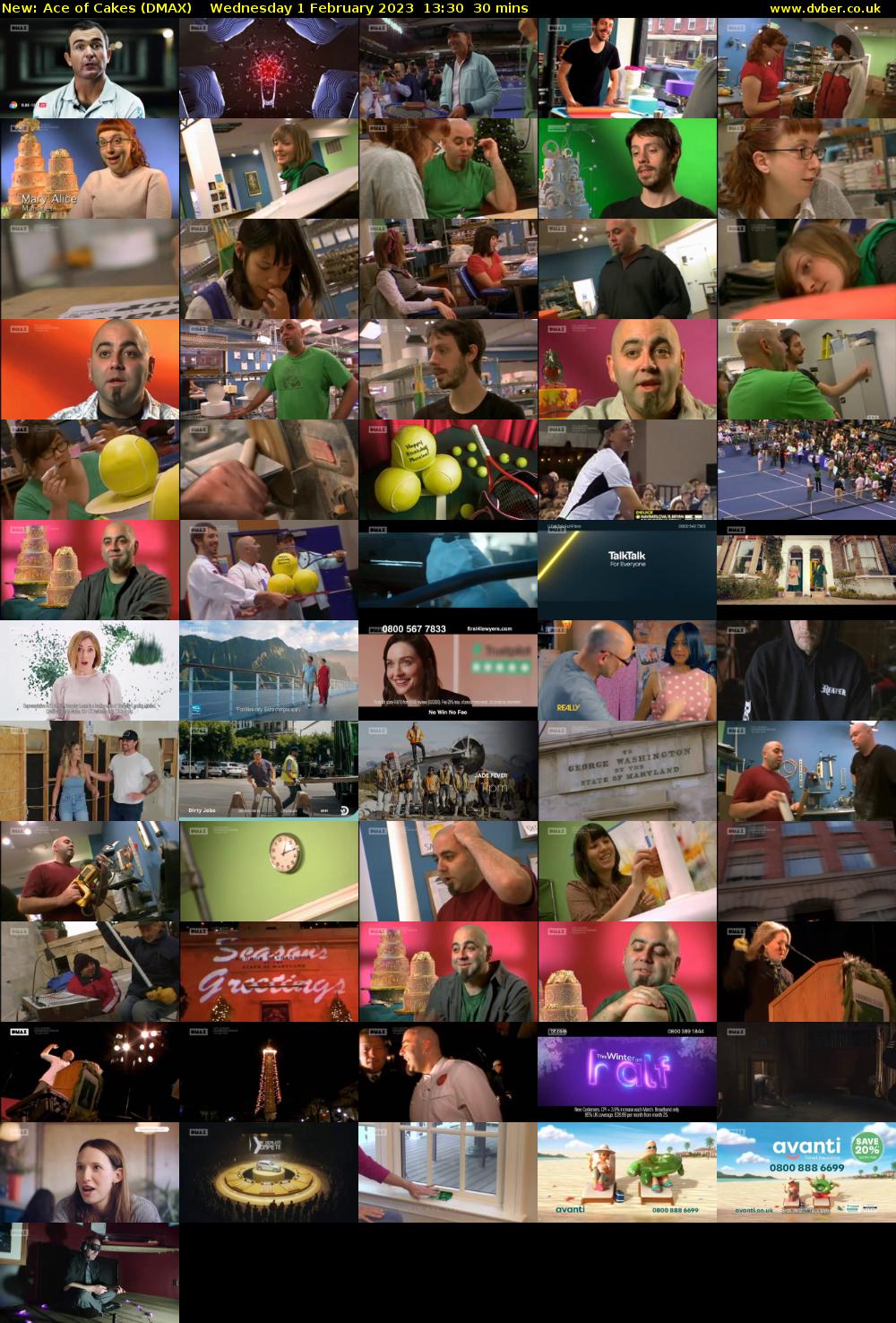 Ace of Cakes (DMAX) Wednesday 1 February 2023 13:30 - 14:00