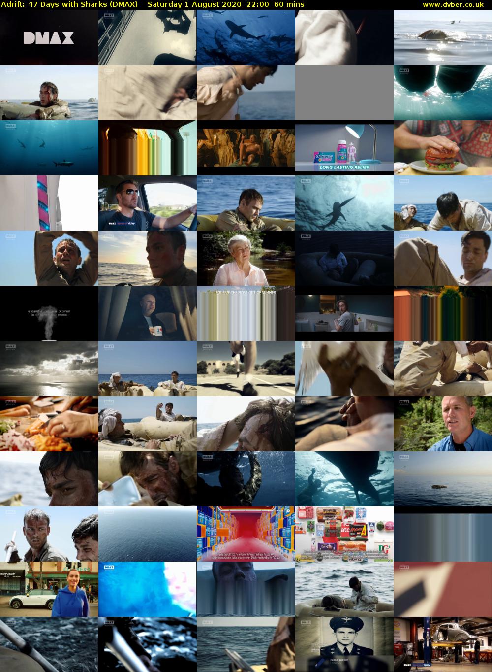 Adrift: 47 Days with Sharks (DMAX) Saturday 1 August 2020 22:00 - 23:00