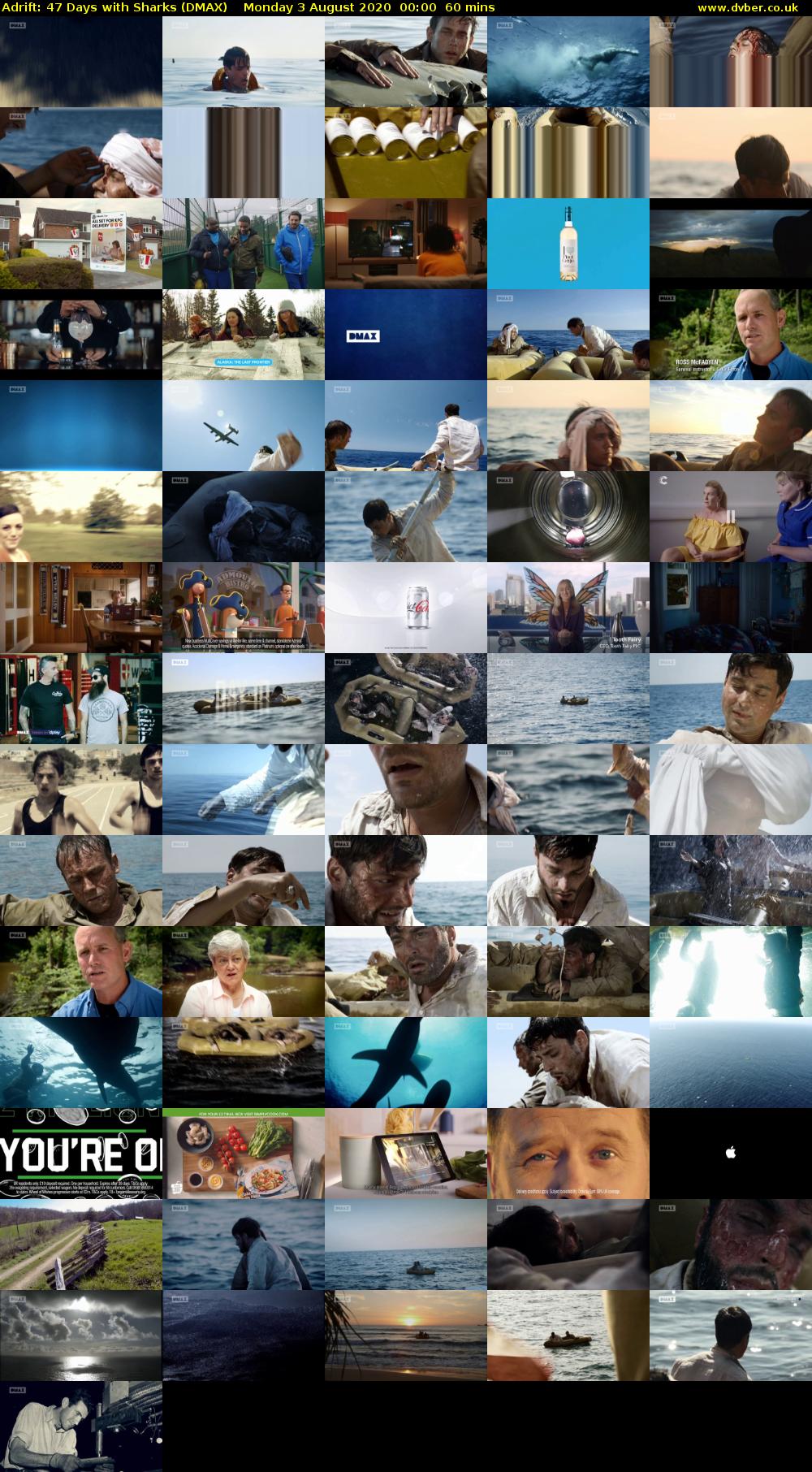 Adrift: 47 Days with Sharks (DMAX) Monday 3 August 2020 00:00 - 01:00