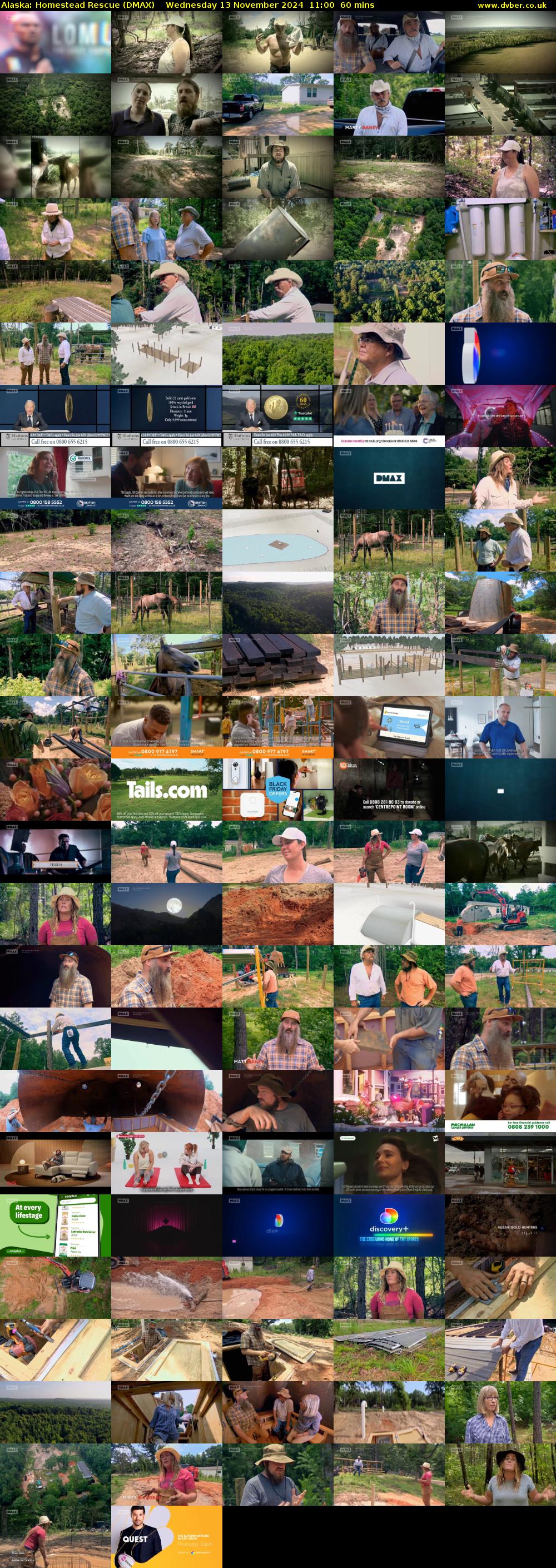 Alaska: Homestead Rescue (DMAX) Wednesday 13 November 2024 11:00 - 12:00