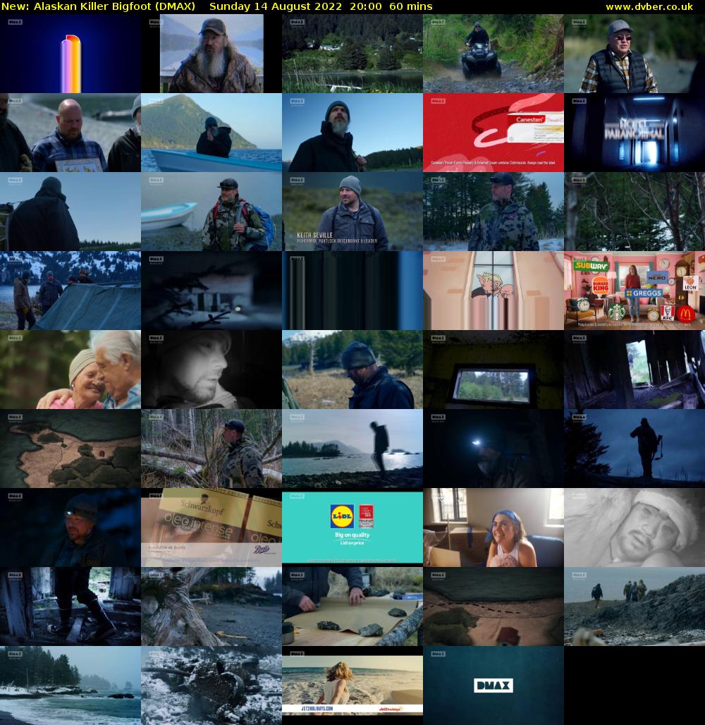 Alaskan Killer Bigfoot (DMAX) Sunday 14 August 2022 20:00 - 21:00