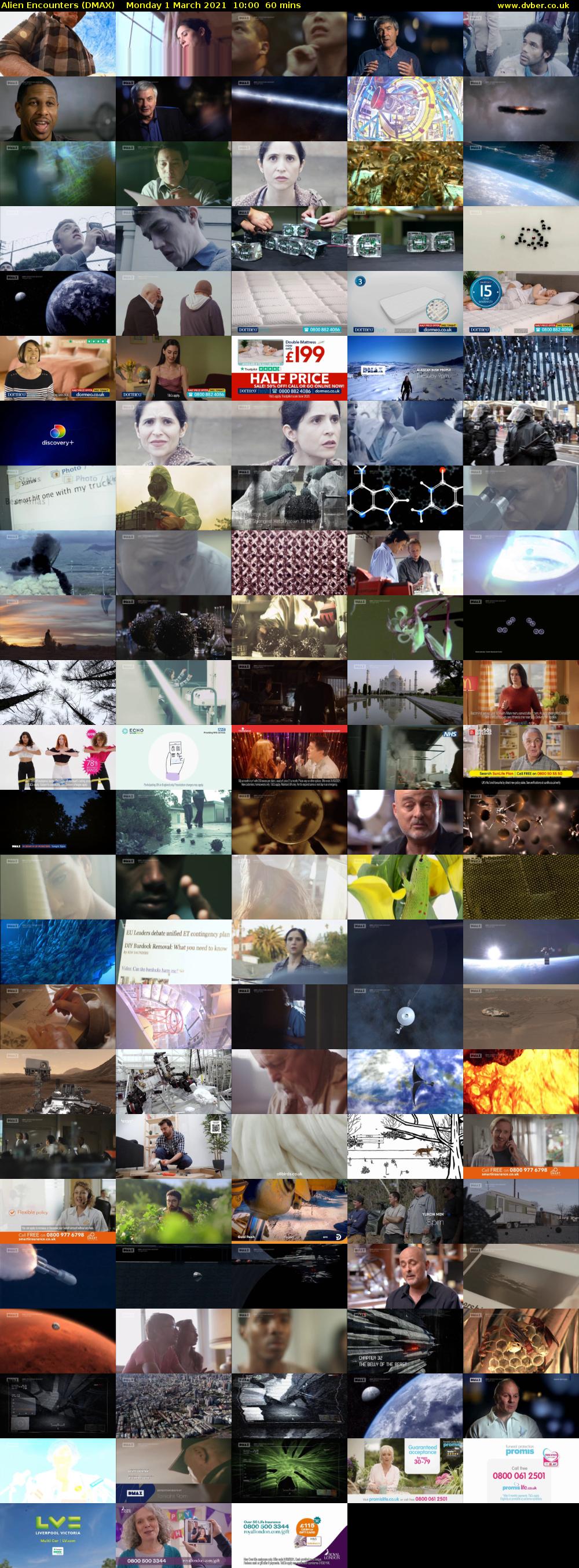 Alien Encounters (DMAX) Monday 1 March 2021 10:00 - 11:00