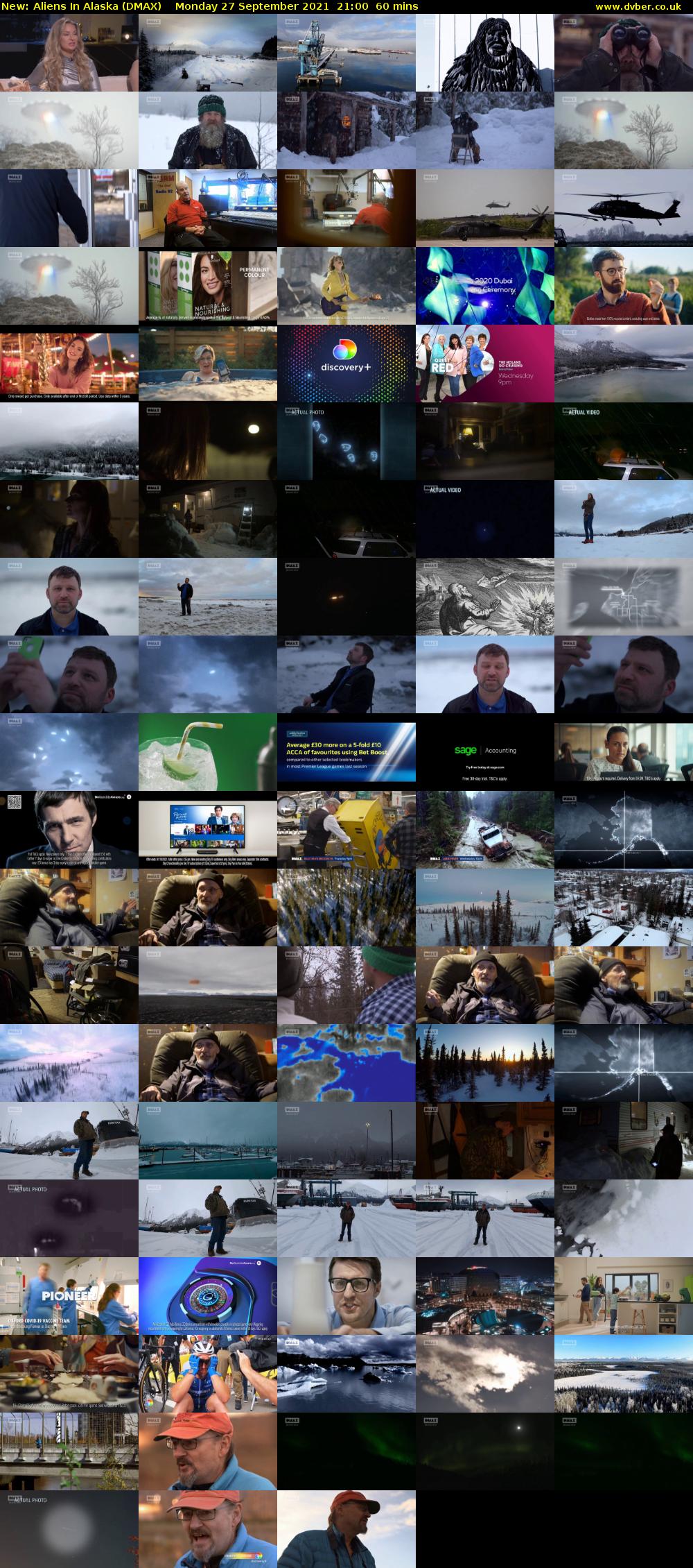 Aliens In Alaska (DMAX) Monday 27 September 2021 21:00 - 22:00