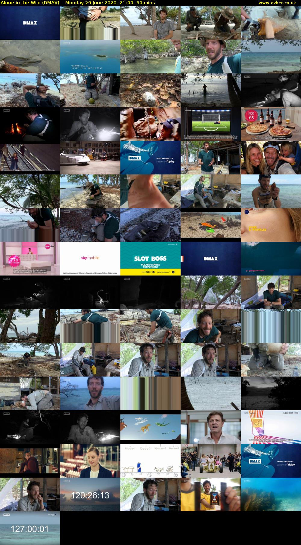 Alone in the Wild (DMAX) Monday 29 June 2020 21:00 - 22:00