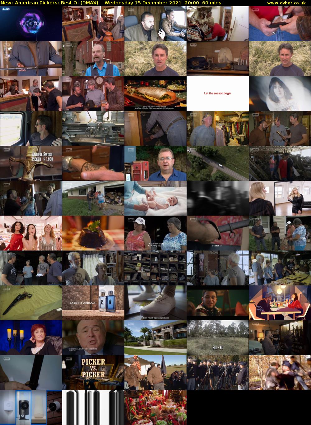 American Pickers: Best Of (DMAX) Wednesday 15 December 2021 20:00 - 21:00