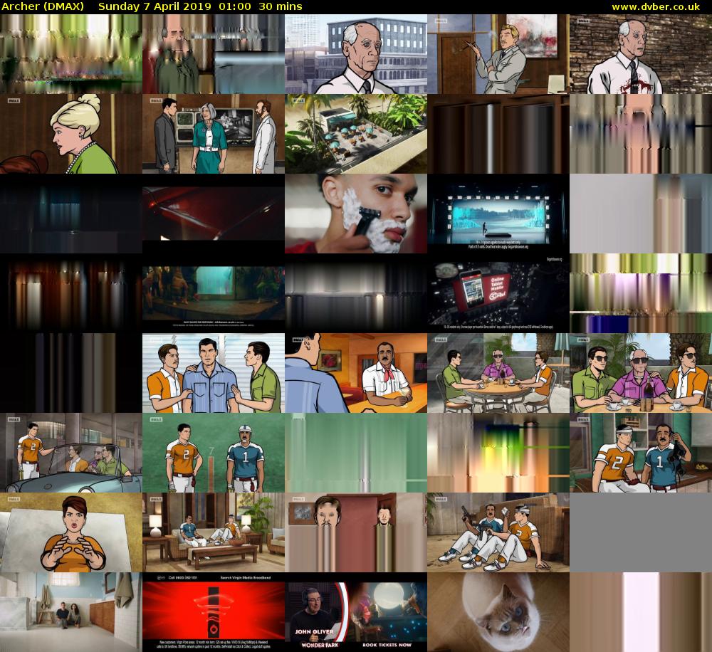 Archer (DMAX) Sunday 7 April 2019 01:00 - 01:30