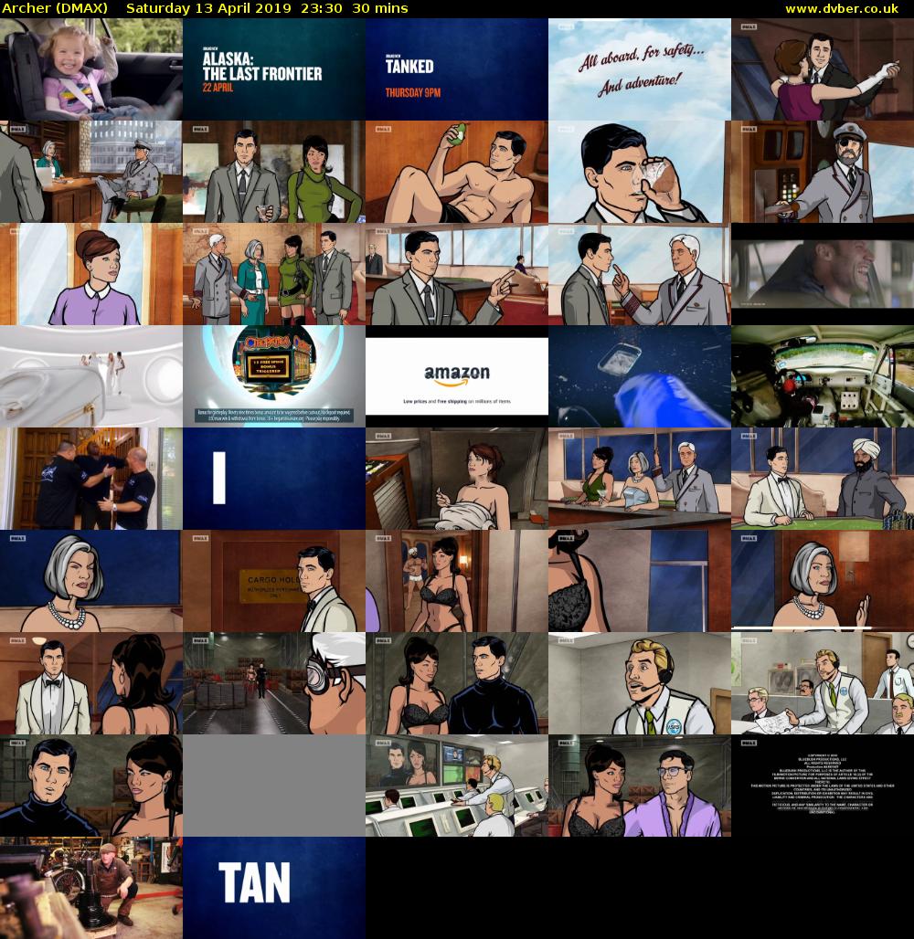 Archer (DMAX) Saturday 13 April 2019 23:30 - 00:00