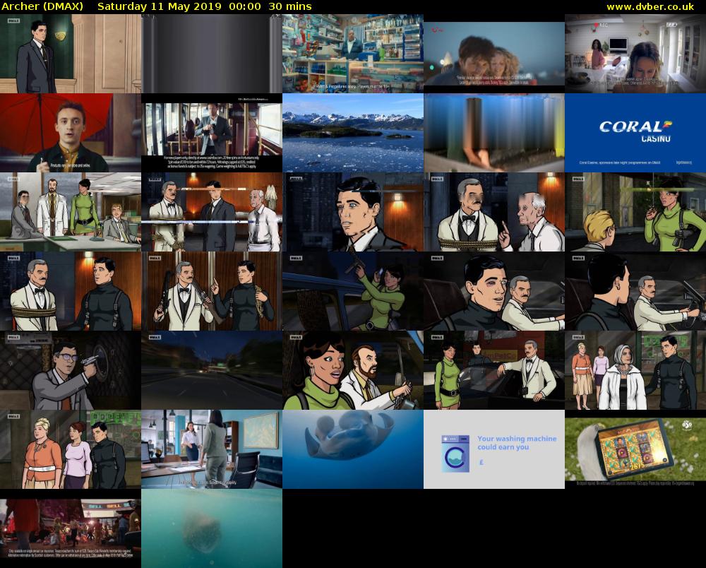 Archer (DMAX) Saturday 11 May 2019 00:00 - 00:30