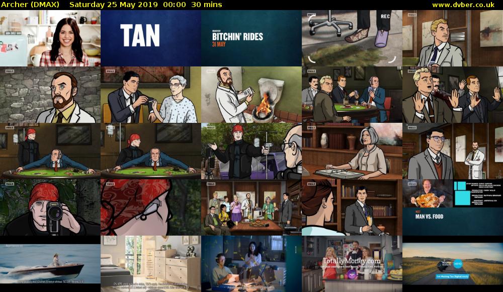 Archer (DMAX) Saturday 25 May 2019 00:00 - 00:30