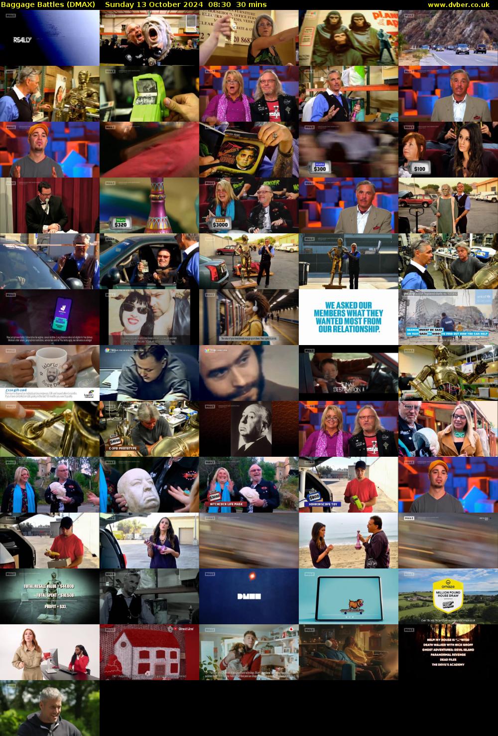Baggage Battles (DMAX) Sunday 13 October 2024 08:30 - 09:00
