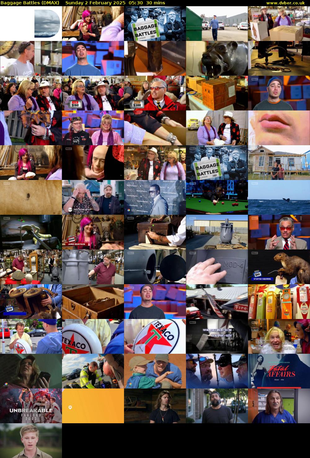 Baggage Battles (DMAX) Sunday 2 February 2025 05:30 - 06:00