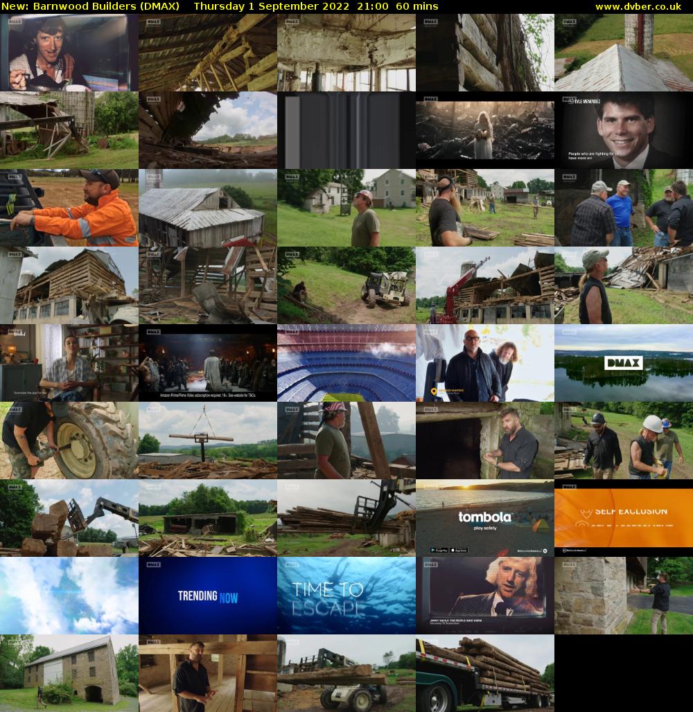 Barnwood Builders (DMAX) Thursday 1 September 2022 21:00 - 22:00