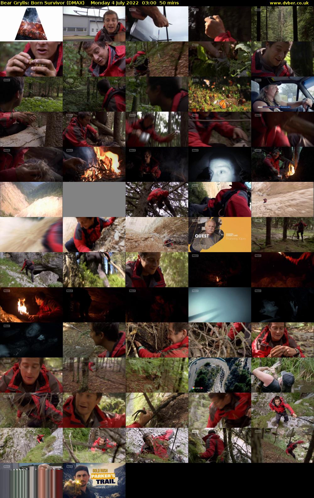 Bear Grylls: Born Survivor (DMAX) Monday 4 July 2022 03:00 - 03:50