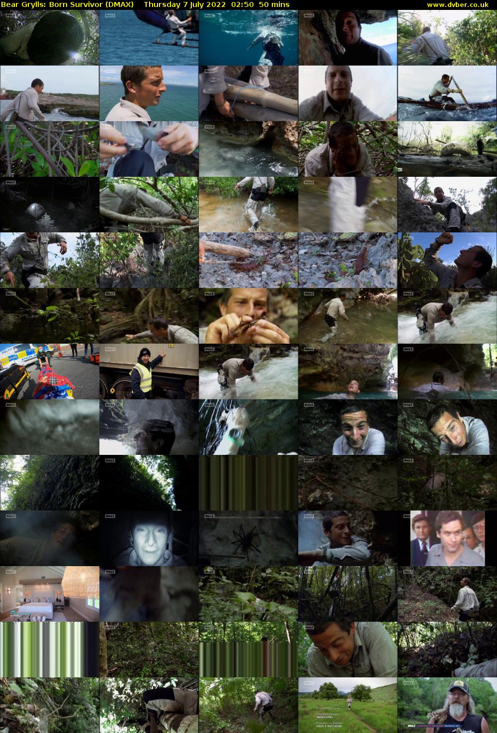 Bear Grylls: Born Survivor (DMAX) Thursday 7 July 2022 02:50 - 03:40