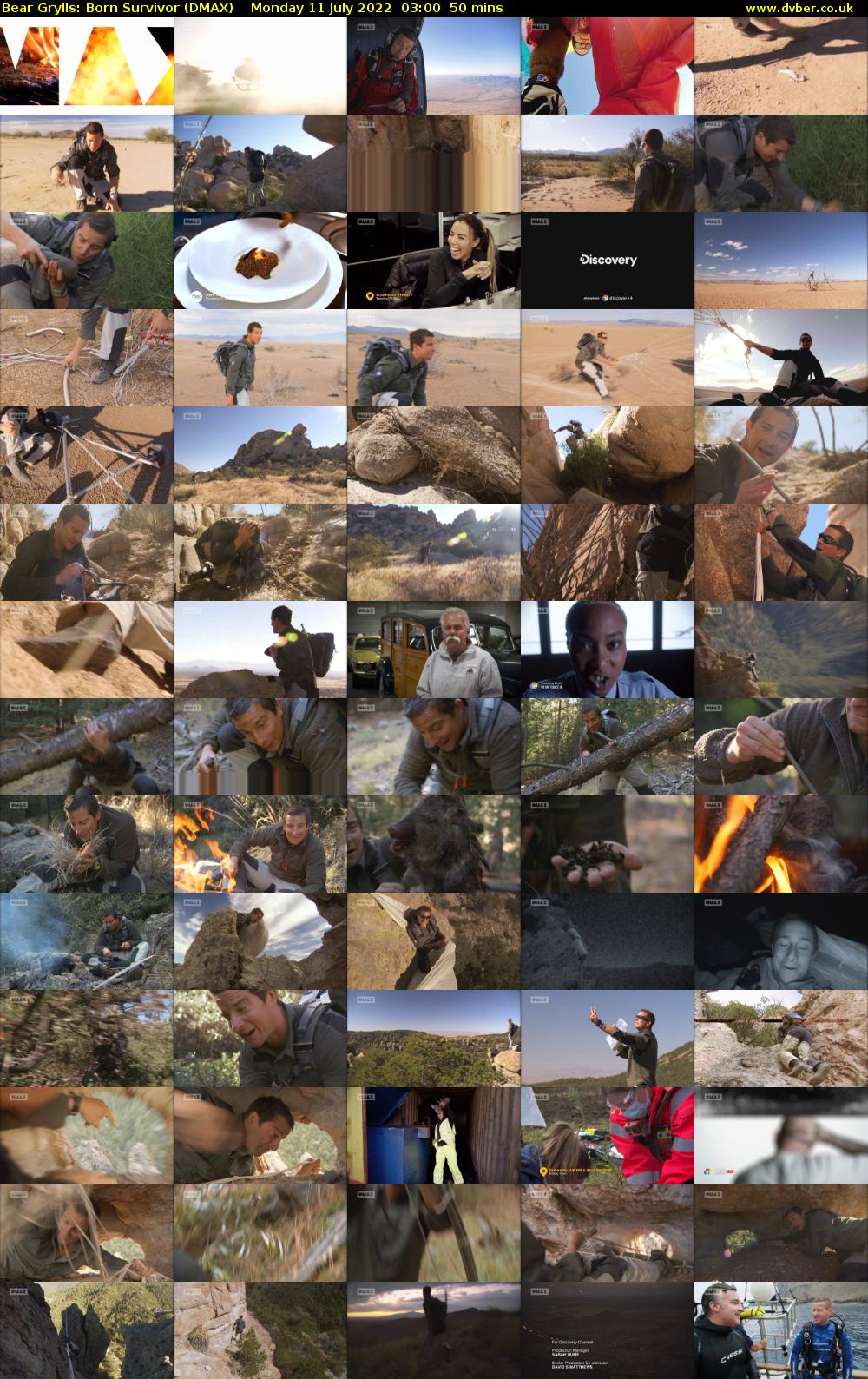 Bear Grylls: Born Survivor (DMAX) Monday 11 July 2022 03:00 - 03:50