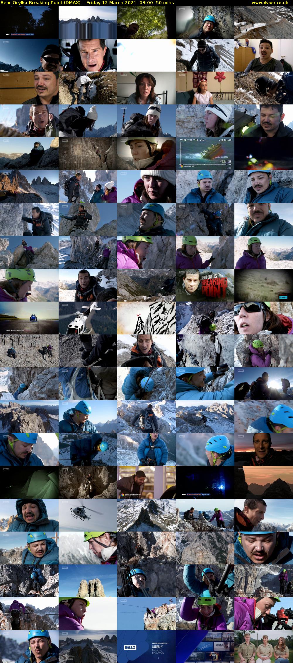 Bear Grylls: Breaking Point (DMAX) Friday 12 March 2021 03:00 - 03:50