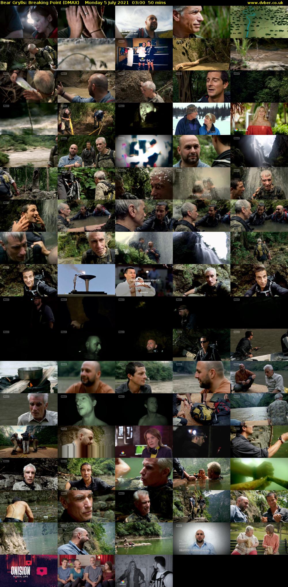 Bear Grylls: Breaking Point (DMAX) Monday 5 July 2021 03:00 - 03:50