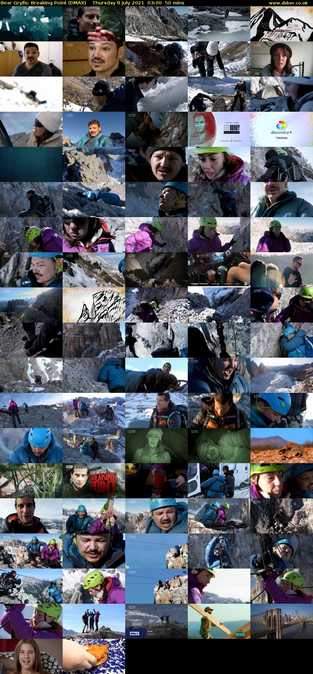 Bear Grylls: Breaking Point (DMAX) Thursday 8 July 2021 03:00 - 03:50