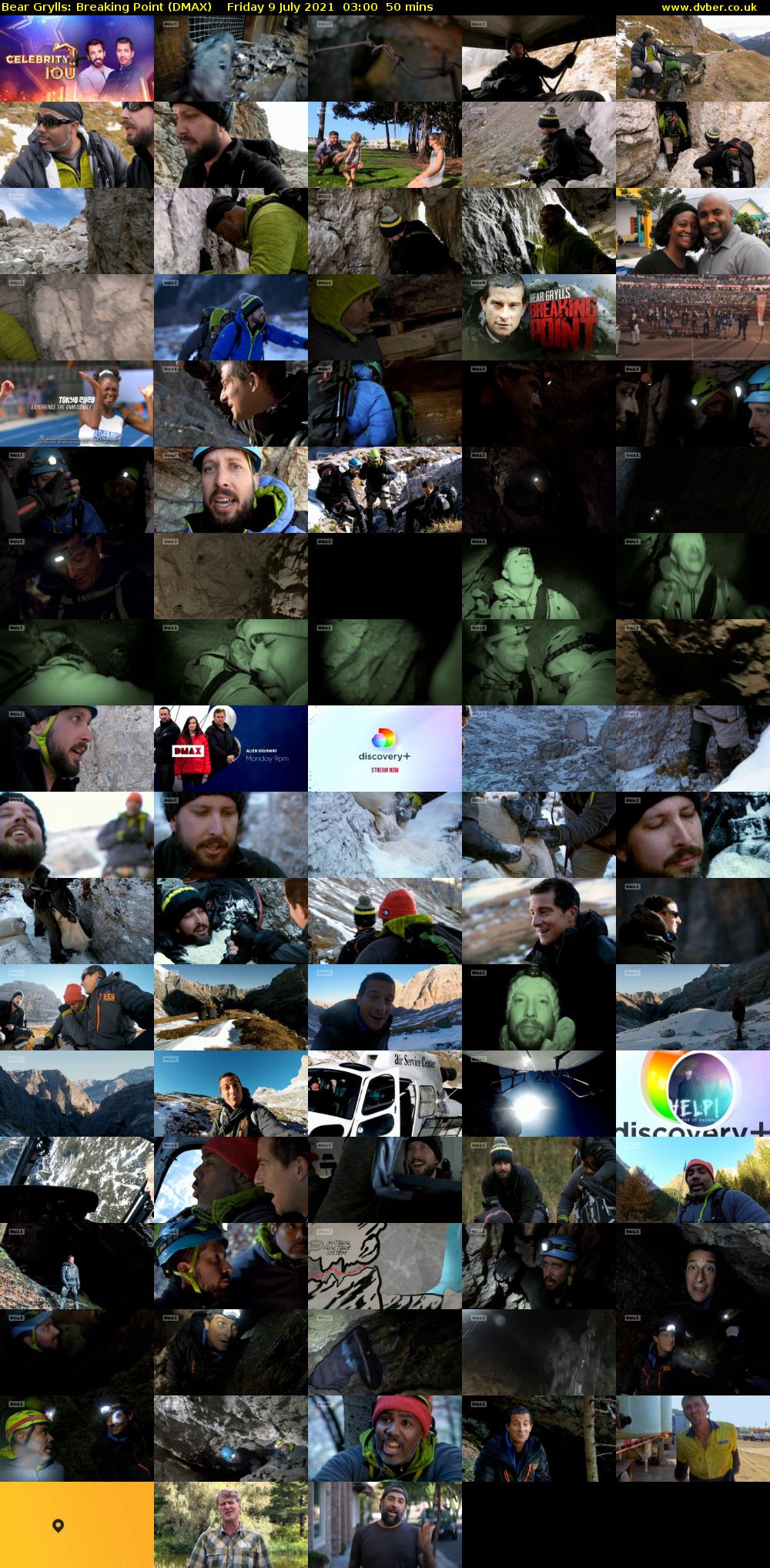 Bear Grylls: Breaking Point (DMAX) Friday 9 July 2021 03:00 - 03:50