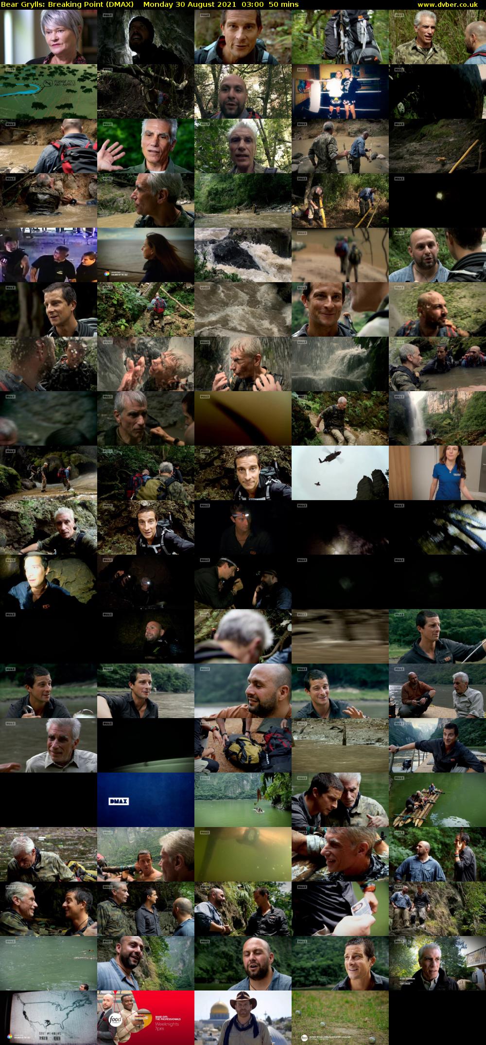 Bear Grylls: Breaking Point (DMAX) Monday 30 August 2021 03:00 - 03:50