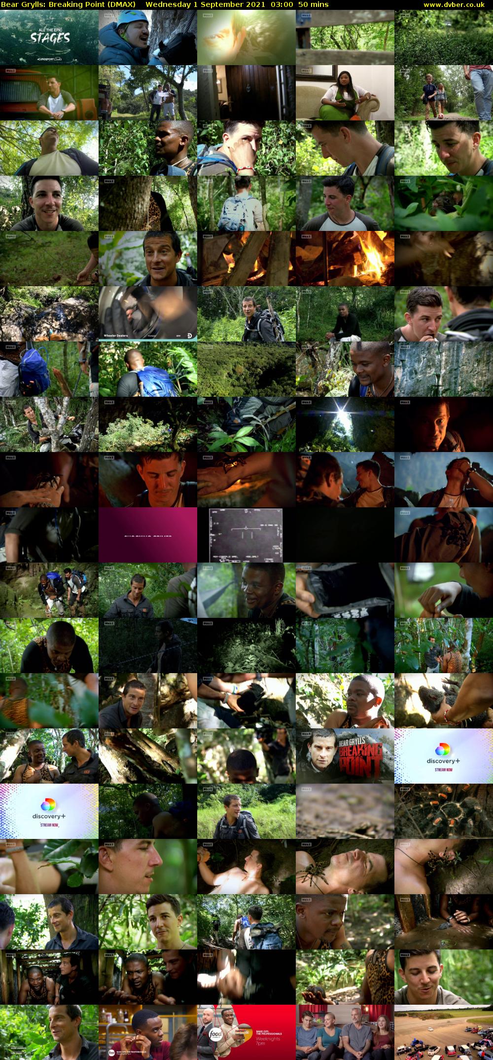 Bear Grylls: Breaking Point (DMAX) Wednesday 1 September 2021 03:00 - 03:50