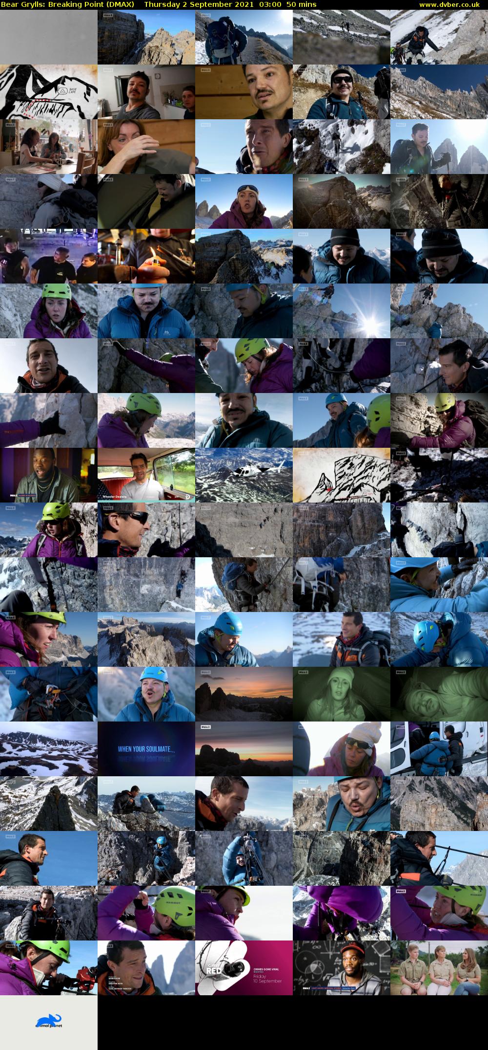 Bear Grylls: Breaking Point (DMAX) Thursday 2 September 2021 03:00 - 03:50