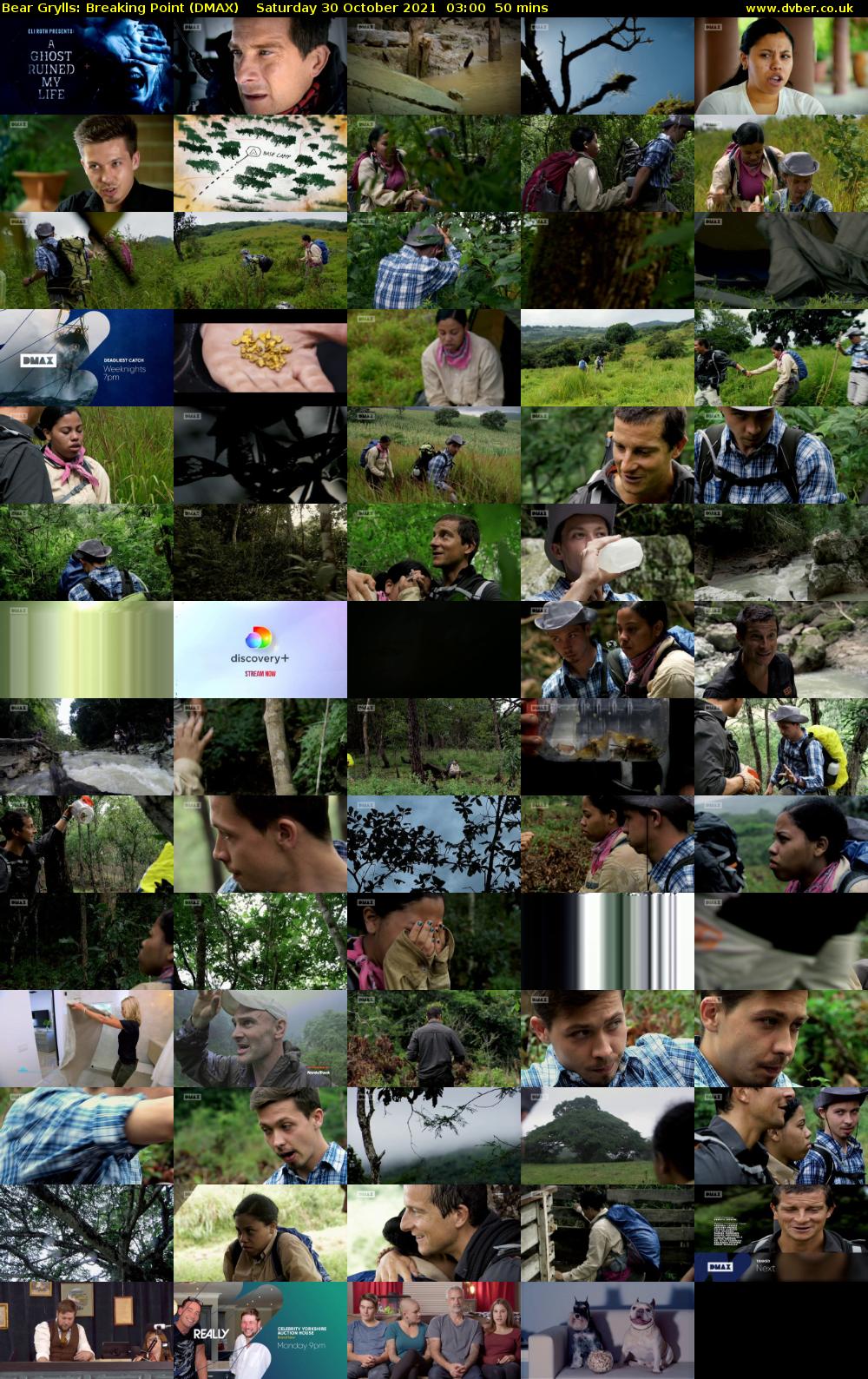 Bear Grylls: Breaking Point (DMAX) Saturday 30 October 2021 03:00 - 03:50