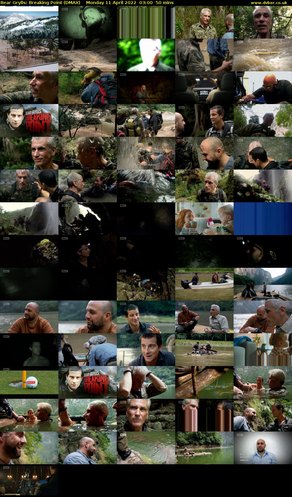 Bear Grylls: Breaking Point (DMAX) Monday 11 April 2022 03:00 - 03:50