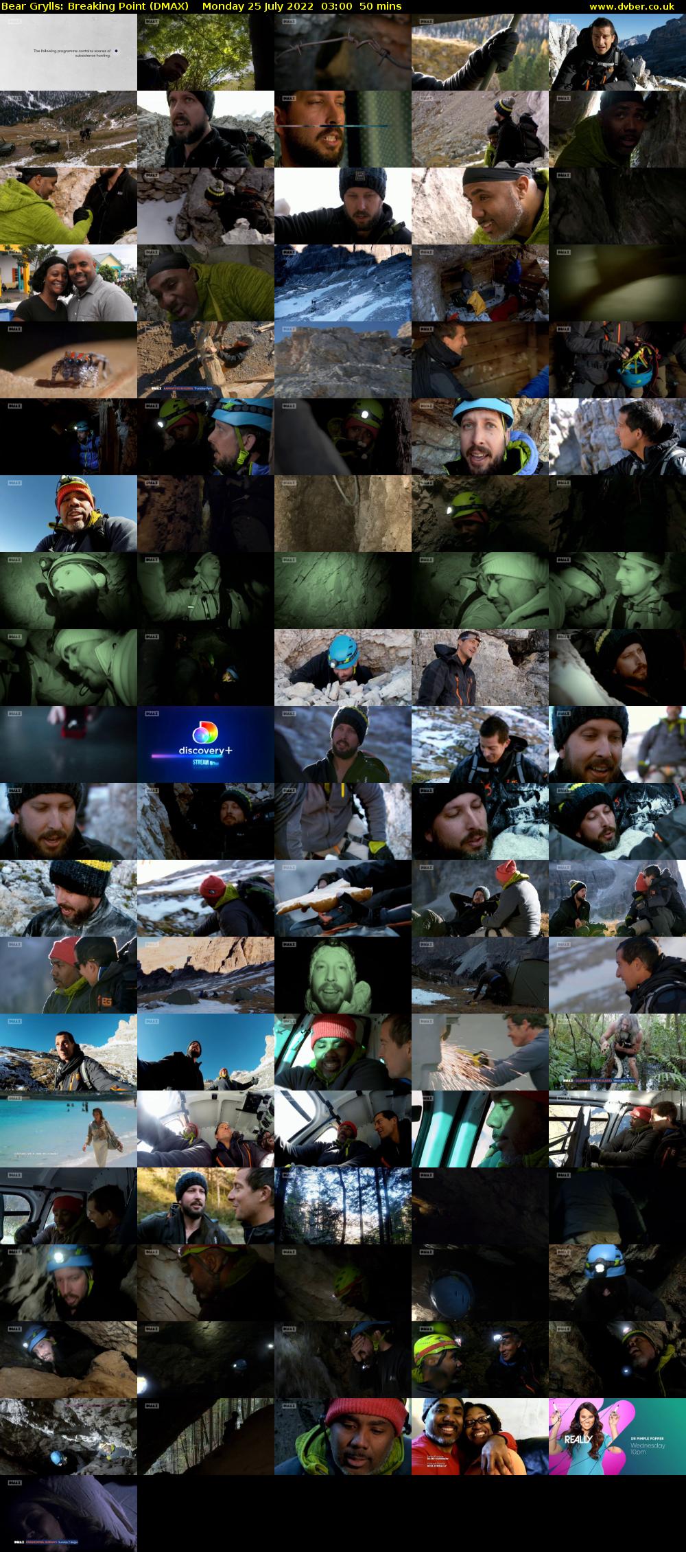 Bear Grylls: Breaking Point (DMAX) Monday 25 July 2022 03:00 - 03:50