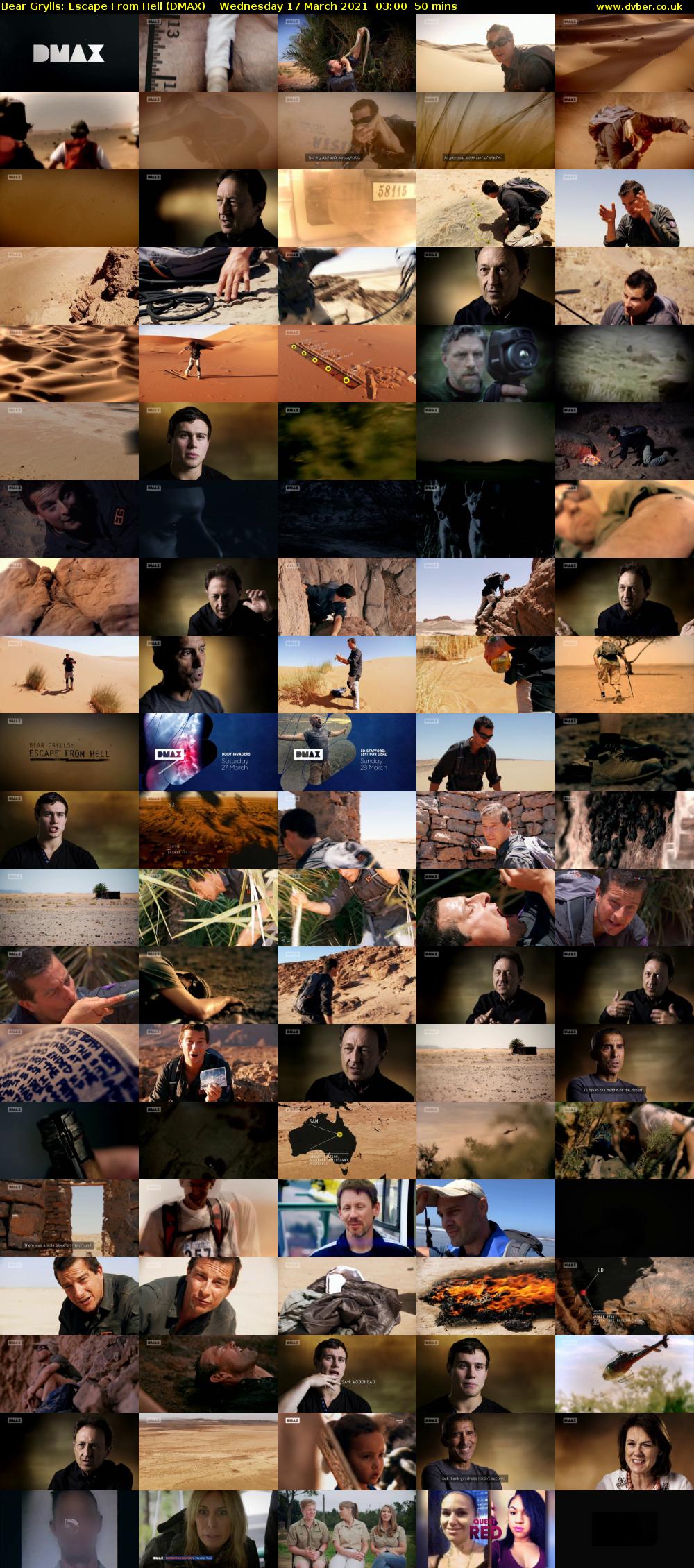 Bear Grylls: Escape From Hell (DMAX) Wednesday 17 March 2021 03:00 - 03:50