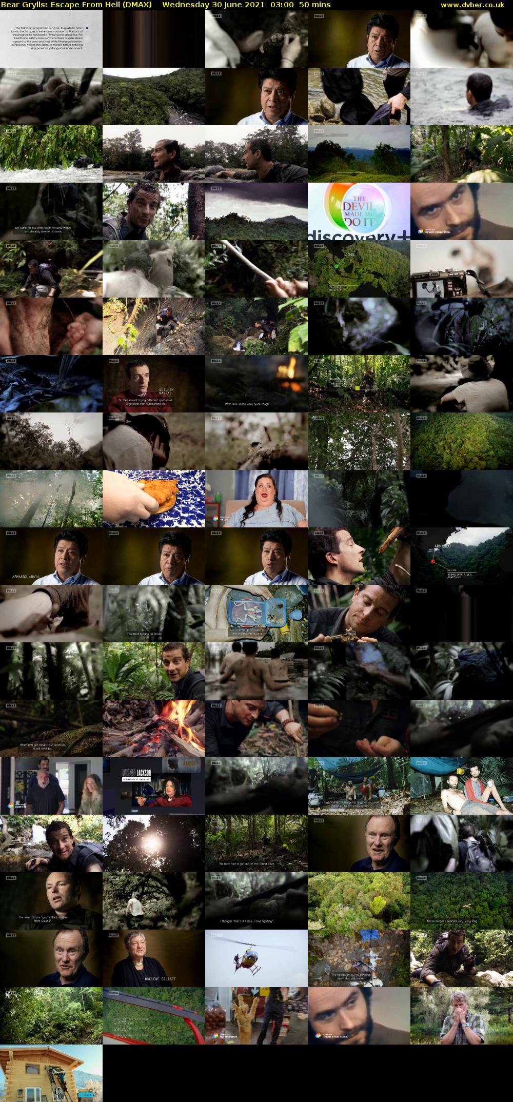 Bear Grylls: Escape From Hell (DMAX) Wednesday 30 June 2021 03:00 - 03:50