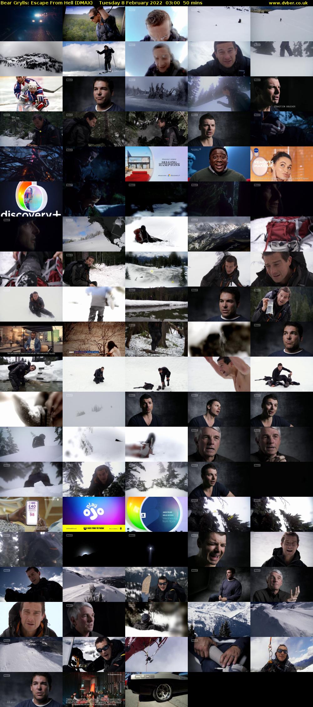 Bear Grylls: Escape From Hell (DMAX) Tuesday 8 February 2022 03:00 - 03:50