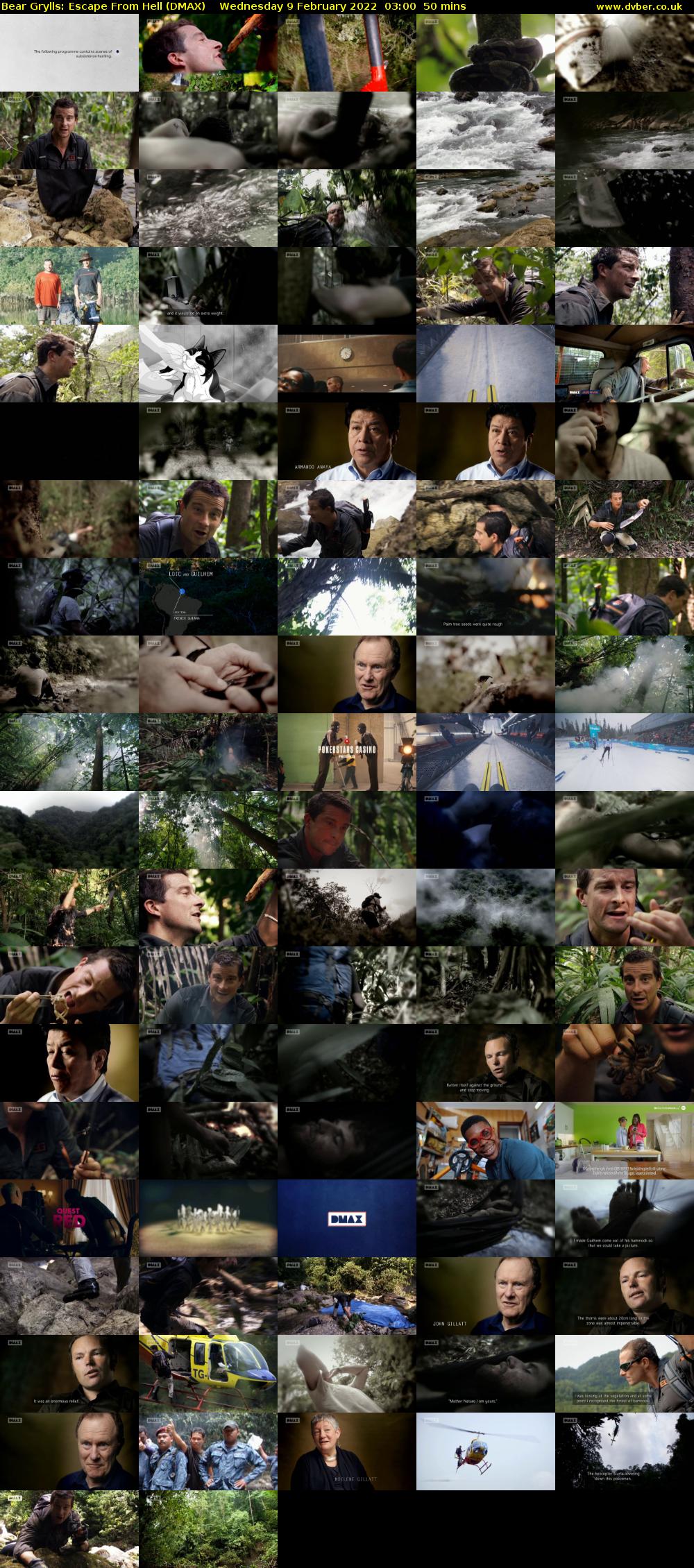 Bear Grylls: Escape From Hell (DMAX) Wednesday 9 February 2022 03:00 - 03:50