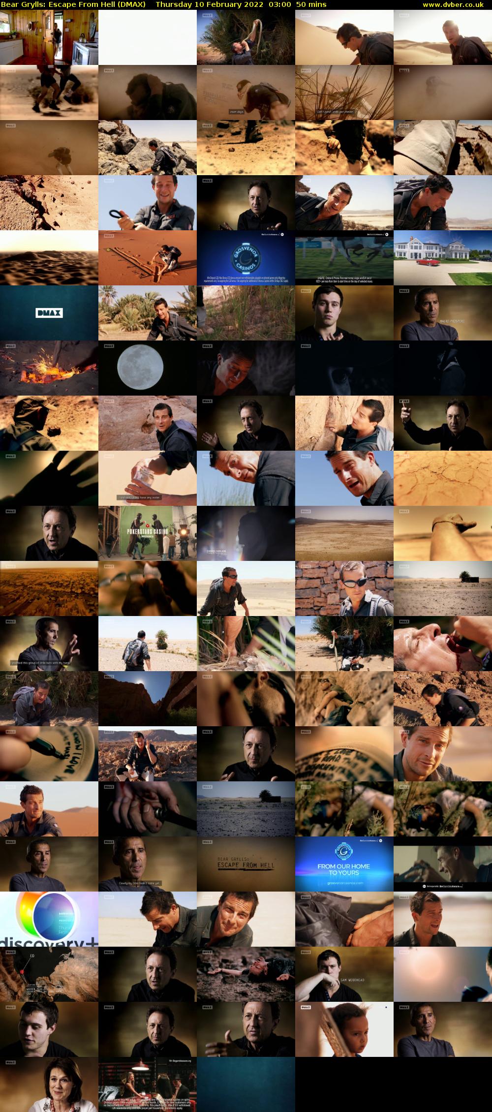 Bear Grylls: Escape From Hell (DMAX) Thursday 10 February 2022 03:00 - 03:50