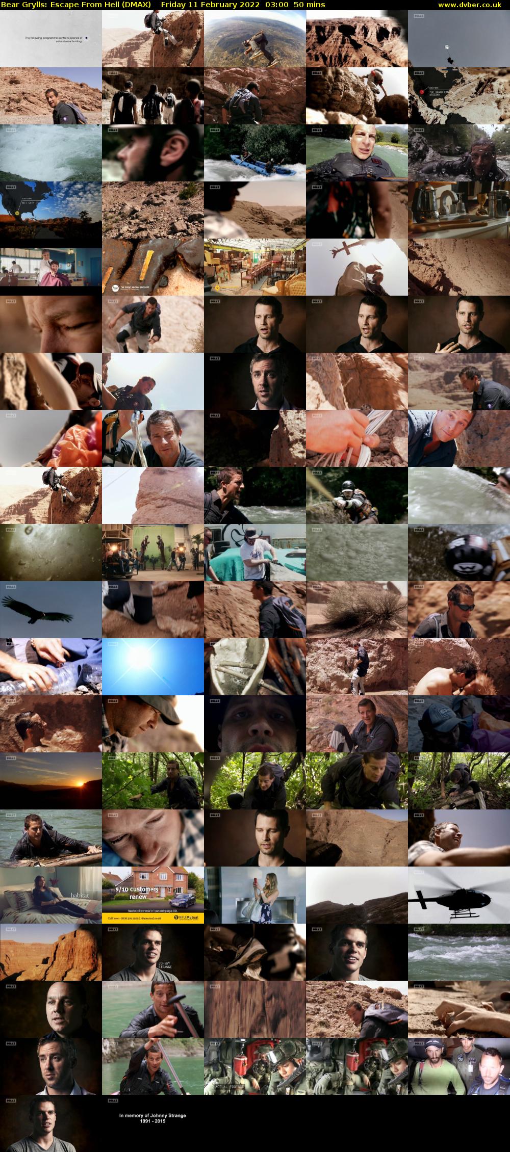 Bear Grylls: Escape From Hell (DMAX) Friday 11 February 2022 03:00 - 03:50